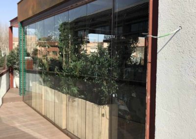 5 Cerramiento restaurante cortina de vidrio en RAL Restaurante Martilota Alcala de Henares Cortinas vidrio